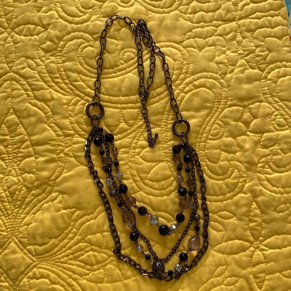 Pretty Adjustable Length Chain and Bead Necklace